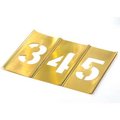 C.H. Hanson 12" Brass Interlocking Stencil Gothic Style Numbers, 13 Piece Kit 10162